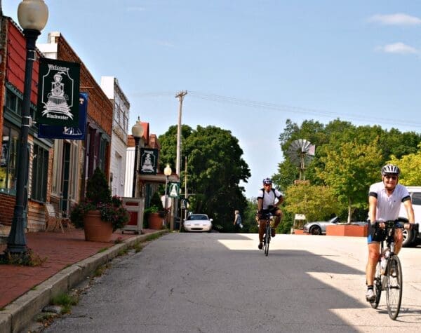 BikeMO riders stroll through Blackwater Missouri